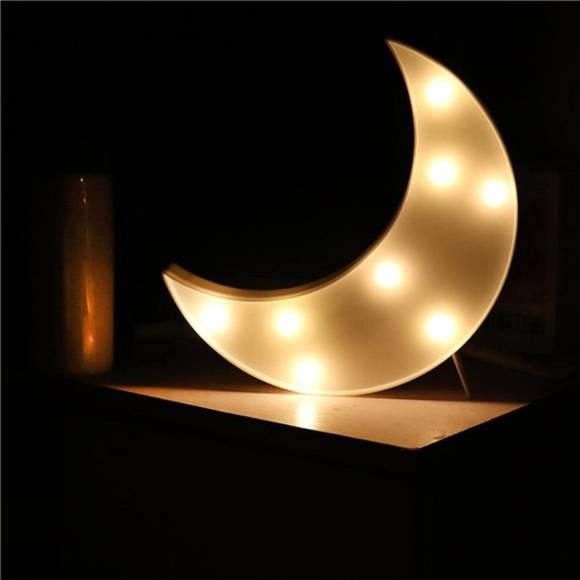 3 PCS 3D Crescent Moon Light Cloud Led Star Lamp, Night Lights Room Decor - Picture 4 of 14